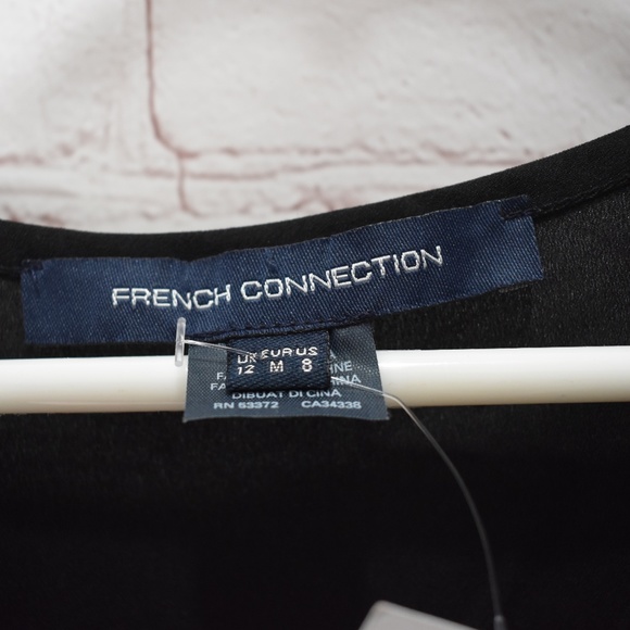 French Connection Women's Lace Trim Black Sz 8 - Picture 5 of 6